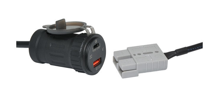 YJ-DSA370 USB QC 3.0 + Type-C DC 18W Plug To 50amp Anderson Style Plug Adaptor Connector 2m Cable SB50
