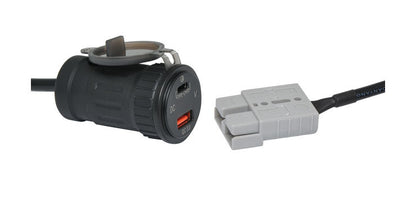 YJ-DSA370 USB QC 3.0 + Type-C DC 18W Plug To 50amp Anderson Style Plug Adaptor Connector 2m Cable SB50