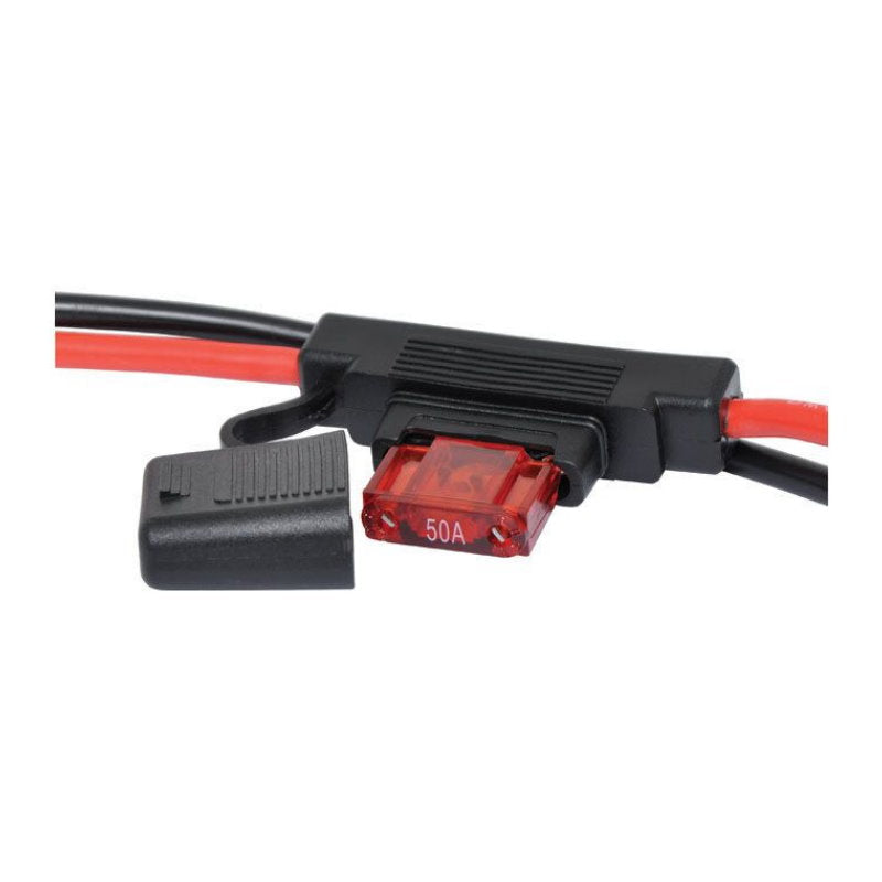 YJ-DSA371 Ring Terminal to 50amp Anderson Plug Adaptor Connector 300mm Cable with inline fuse SB50