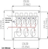 YJ-SPA94 5 Gang 12V/24V Switch Panel, Dual USB 4.2A Charger Port, Digital Voltmeter, Cigarette Lighter Socket