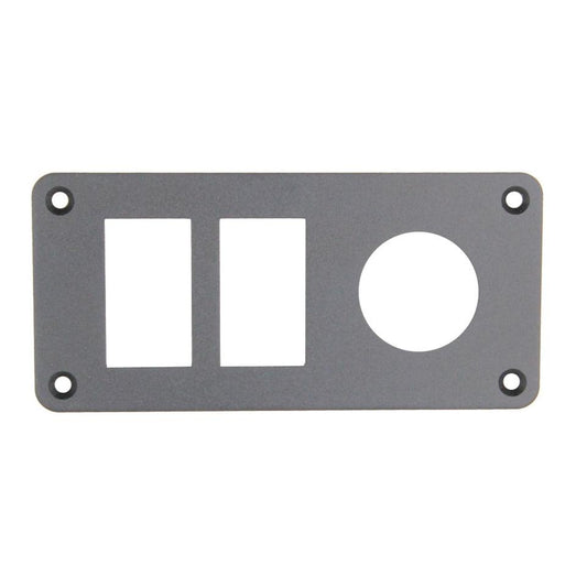 YJ-RSP-A12 Aluminium Panel for 2 Rocker Switch + 1 Gang Charger