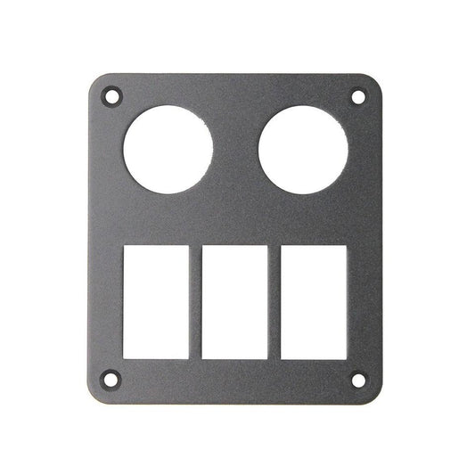 YJ-RSP-A23 Aluminium Panel for 3 Rocker Switch + 2 Gang Charger