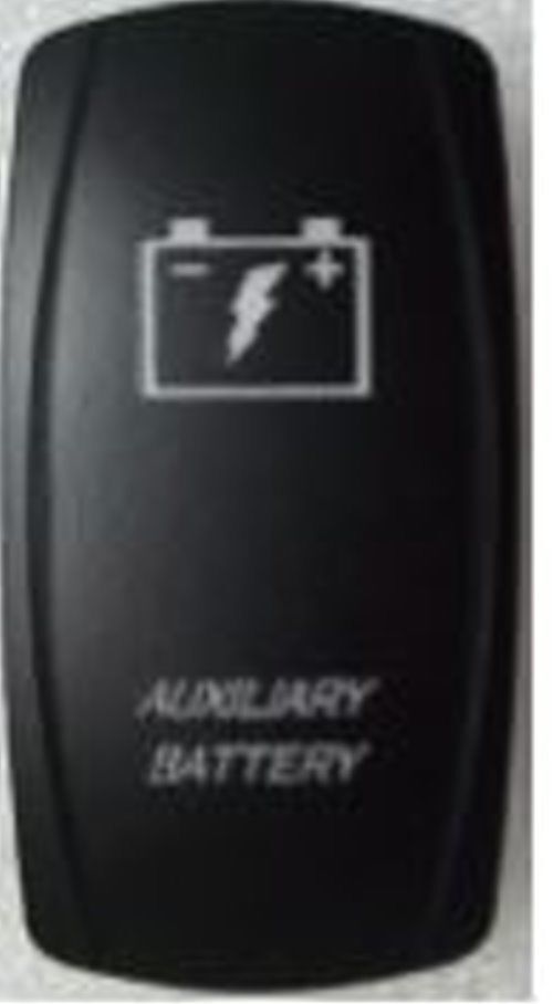 Laser Etched Rocker Switch ARB Carling Style Dual LED ON-OFF for 4X4 4WD Boat Caravan - Green LED
