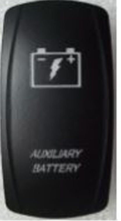 Laser Etched Rocker Switch ARB Carling Style Dual LED ON-OFF for 4X4 4WD Boat Caravan - Green LED