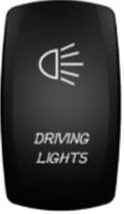 Laser Etched Rocker Switch ARB Carling Style Dual LED ON-OFF for 4X4 4WD Boat Caravan - Blue LED