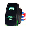 Laser Etched Rocker Switch ARB Carling Style Dual LED ON-OFF for 4X4 4WD Boat Caravan - Green LED