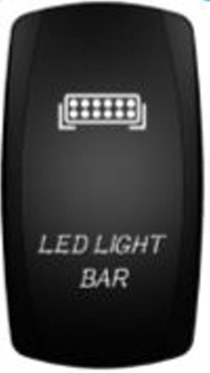 Laser Etched Rocker Switch ARB Carling Style Dual LED ON-OFF for 4X4 4WD Boat Caravan - Red LED
