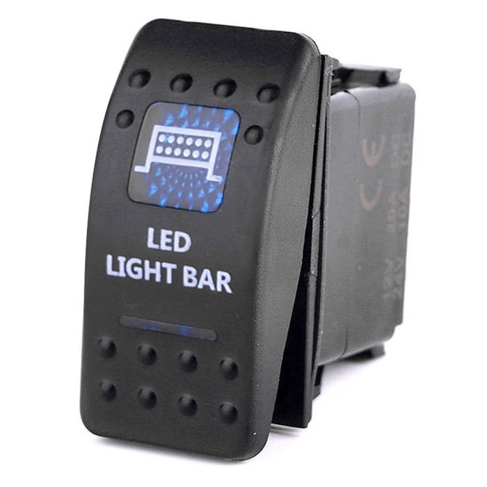 Rocker Switch ARB Carling Style Dual LED ON-OFF for 4X4 4WD Boat Caravan - Blue LED