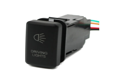 Small TOYOTA Replacement Dash Push Button Switch Blue LED for Prado Hilux Landcruiser - New Model