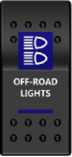 Rocker Switch ARB Carling Style Dual LED ON-OFF for 4X4 4WD Boat Caravan - Blue LED