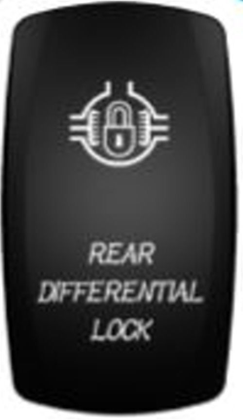 Laser Etched Rocker Switch ARB Carling Style Dual LED ON-OFF for 4X4 4WD Boat Caravan - Blue LED