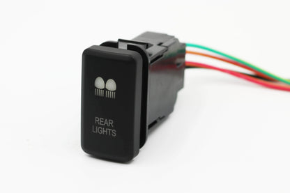 Large TOYOTA Replacement Dash Push Button Switch Blue LED for Prado Hilux Landcruiser - Old Model