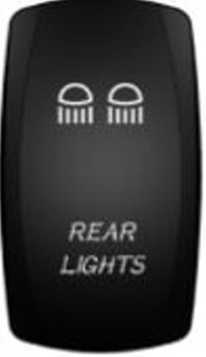 Laser Etched Rocker Switch ARB Carling Style Dual LED ON-OFF for 4X4 4WD Boat Caravan - Red LED