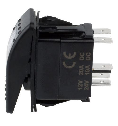 Rocker Switch ARB Carling Style Dual LED ON-OFF for 4X4 4WD Boat Caravan - Blue LED
