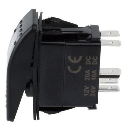Rocker Switch ARB Carling Style Dual LED ON-OFF for 4X4 4WD Boat Caravan - Blue LED