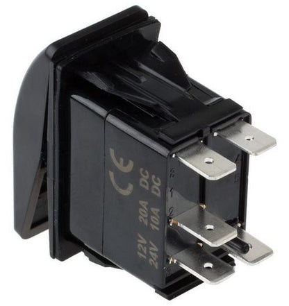 Rocker Switch ARB Carling Style Dual LED ON-OFF for 4X4 4WD Boat Caravan - Blue LED