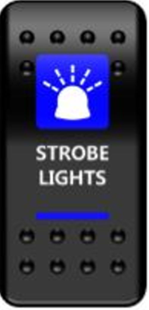 Rocker Switch ARB Carling Style Dual LED ON-OFF for 4X4 4WD Boat Caravan - Blue LED