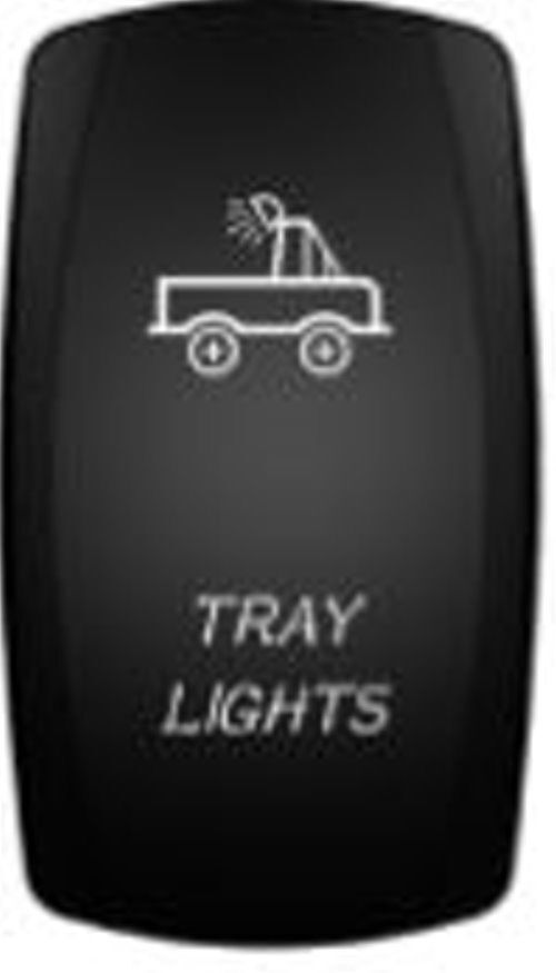 Laser Etched Rocker Switch ARB Carling Style Dual LED ON-OFF for 4X4 4WD Boat Caravan - Red LED