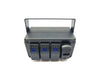 YJ-SPA151 12V/24V 3 Gang LED Rocker Switch Panel Enclosure, Dual USB Charger Port, Digital Voltmeter